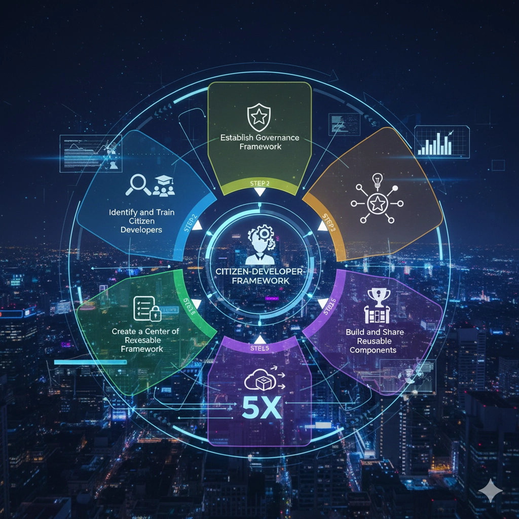 Framework for building and managing citizen developer programs