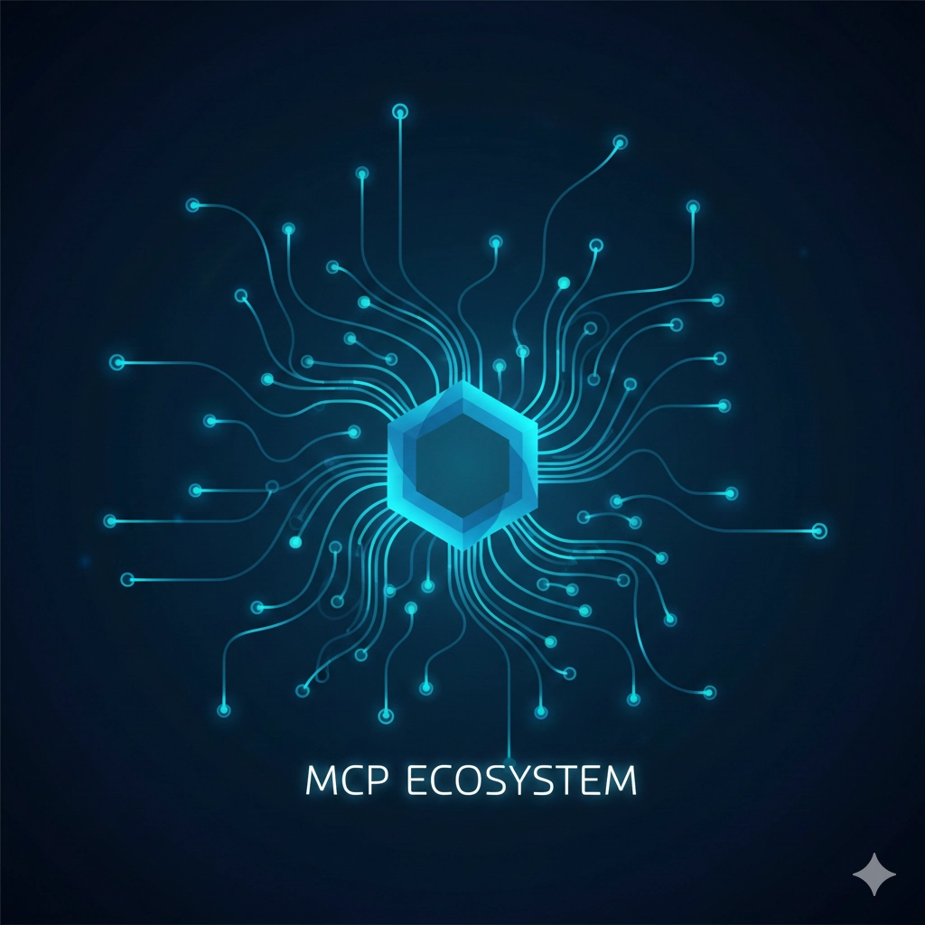 Network diagram showing interconnected MCP servers