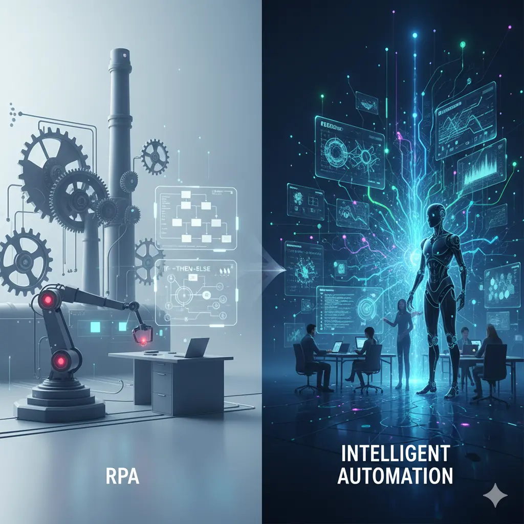 Evolution from traditional RPA to AI-powered intelligent automation
